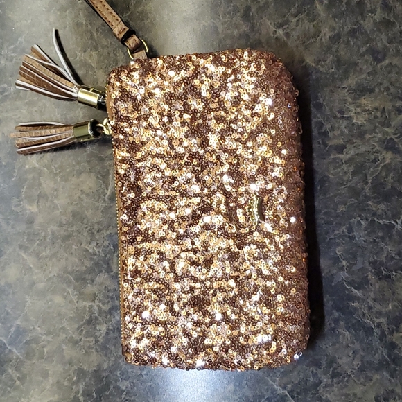 NWOT Juicy Couture sequin zip clutch - Picture 2 of 9